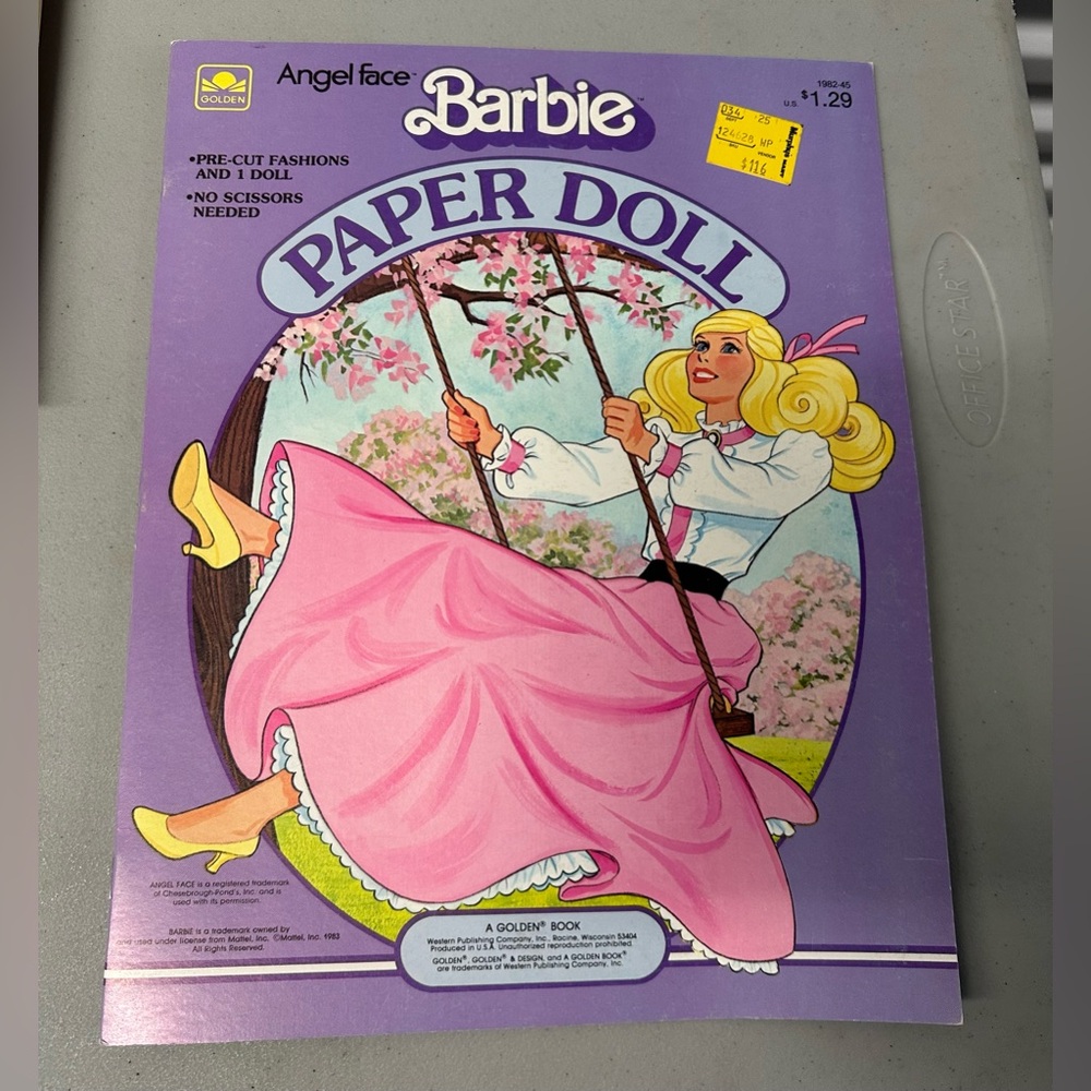 Vintage Barbie Angel Face Paper Doll Book Mint